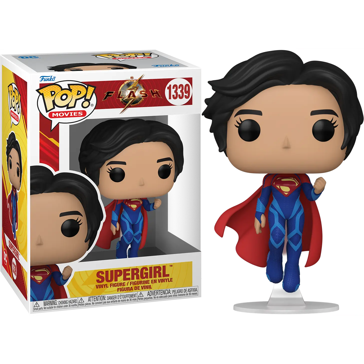Funko Pop! Supergirl (The Flash Movie Series) 1339 Superhero Vinyl Figure - Officially Licensed, 4-Inch Standard Size Display Item with PopShield Soft Protector, 4 Inches