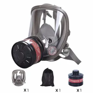 Reusable full face respirator gas mask，Organic Vapor Mask and Anti-fog，for Painting, mechanical polishing, logging, welding, Against Dust, Staining, Sanding & Cutting Chemical