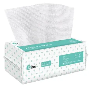 Disposable Face Towels,Ultra Soft &Thick Face Dry Wipes for Makeup Removal,Viscose Fiber Facial Cloths for Skincare,Daily Cleansing,120 Count