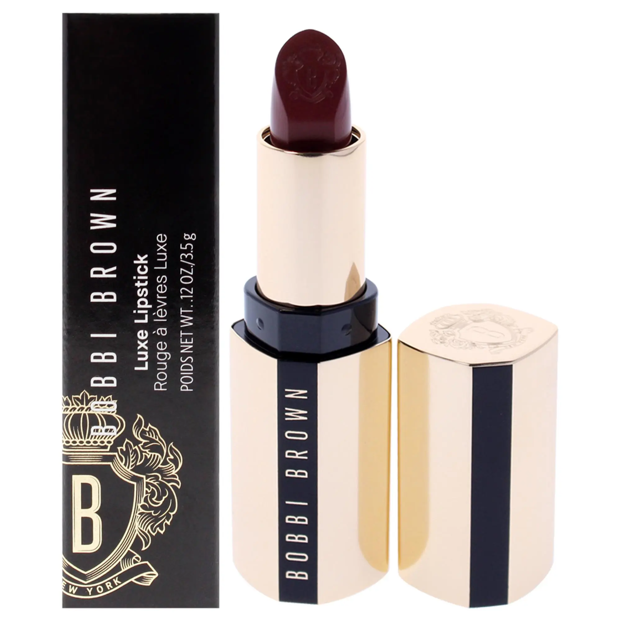 Bobbi Brown Women's Luxury Cosmetic Makeup - 608 Downtown Plum Luxe Lipstick, 0.12oz