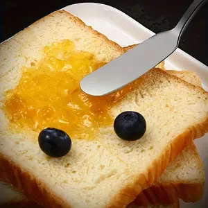 1/2pcs Stainless Steel Cheese Butter Tool/Round-head/Perfect for Spreading Jam, Cheese Dessert Sandwiches/Portable, Durable, Easy-to-use Kitchen Accessory