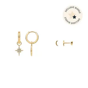PAVOI 14K Yellow Gold Plated S925 Sterling Silver Drop Dangle Huggie Hoop & Flatback Tiny Moon Earrings - TikTok Set PAVOI 14K Yellow Gold Plated S925 Sterling Silver Drop Dangle Huggie Hoop & Flatback Tiny Moon Earrings - TikTok Set