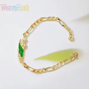 New Vintage British Style Virgin Mary Bracelet, 18K Gold Plated Green Saint Jude Pendant Bracelet, Religious Catholic Faith Jewelry for Women, Adjustable Retro Design for Daily Wear, Church, Prayer & Meaningful Religious Gifting