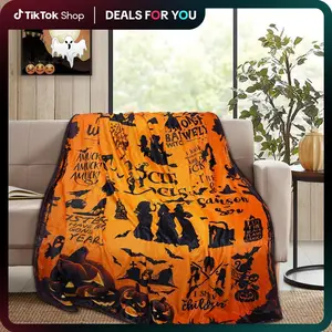 Movie Witch Blanket Halloween Throw Blankets for Women Witch Flannel Fleece Blankets for Couch Sofa Bed Bedroom Chair Decor Halloween Decorations Blanket Young Adults Men Women Boy Girl Gift Multifunctional Cartoon Pattern Themed Gothic Horror