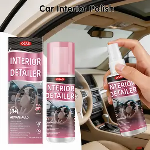 PACK OF 2 Interior Detailer Restorer 100ml Polishes for Leather Plastic Rubber User Friendly TrimRestorer Safe Auto Detailing Supplies Protection Car Interior Renewal Cream