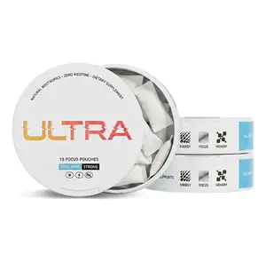 Ultra Focus Nootropic Pouches (Cool Mint, 3 Cans) Nicotine-Free, Caffeine-Free, Enfinity Paraxanthine, Vitamin B6 + B12, L-Theanine, Alpha-GPC, Ginseng, Plant-Based Energy Pouches