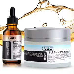 VGO Spring Glow Up Snail Mucin 92% Moisturizer Daily Face Gel Cream for Dry & Sensitive Skin, 50g / 1.76oz Hydrate Nourishing Serum -A