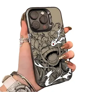 Cool Anime Character Zoro-Themed Iridescent Silver Phone Case — Compatible with iPhone 17 / 16 / 15 / 14 / 13 /