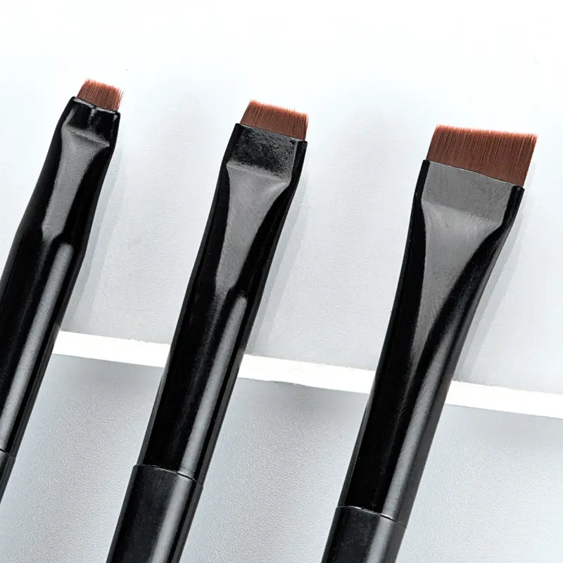 Blade Eyeliner Brush Eyebrow Brush Portable Flat Fine Eye Liner Brow Contour Makeup Brushes Cosmetic Beauty Makeup Tool Set Aluminium makeup brushes set