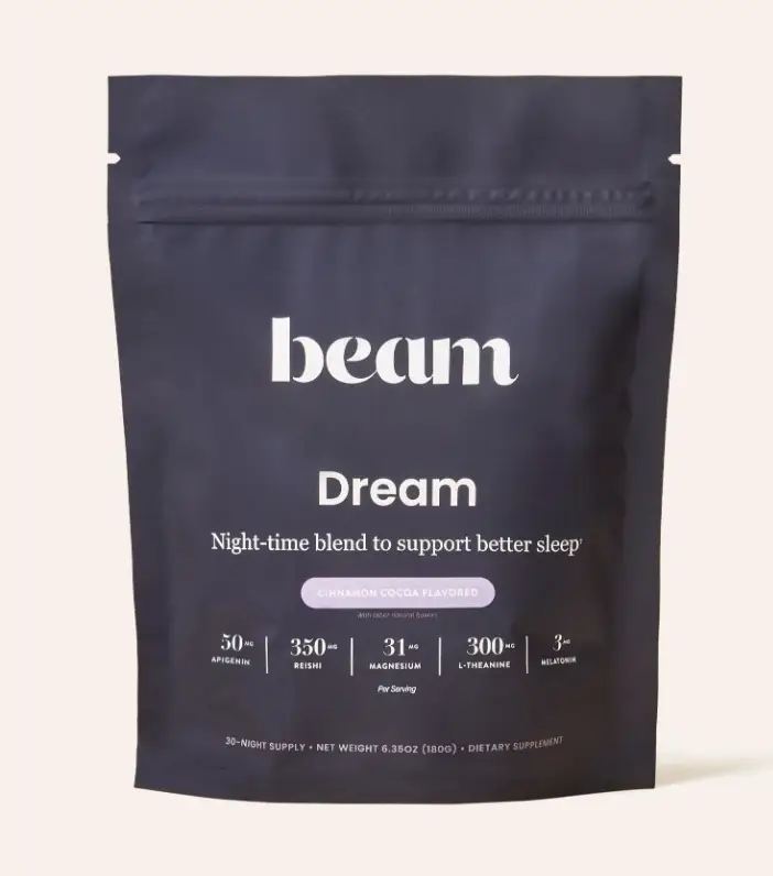 Beam Dream Nighttime Cocoa – Trial Pack (10 Servings) – Magnesium, Melatonin & L-Theanine Sleep Blend – Vegan, Non-GMO, Dairy-Free, Gluten-Free