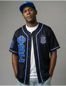 Phi Beta Sigma Baseball Jersey Black