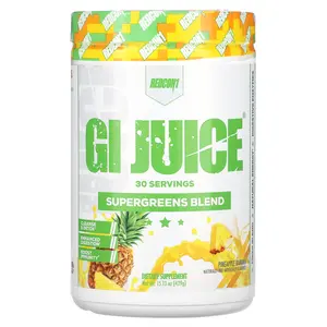 Redcon1 GI Juice, Supergreens Blend, Pineapple Banana, 15.13 oz (429 g)