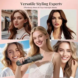 Wireless curling comb, straightening comb, USB-powered multi-functional styling comb with LED screen and three temperature adjustment functions. Lightweight and portable, suitable for travel and home use, ideal as a holiday gift.