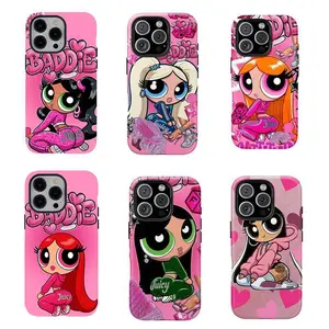 Playful The Powerpuff Girls Phone Case,Cute Phone Case,for iPhone 17 Air Promax 16 15 14 13 12 11 8 7 for Samsung Series,perfect Christmas gift,Tough phone case,Protective Cover Protection Casing,Durable Design phone case