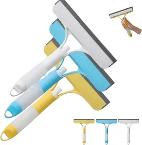 3 in 1 Window Cleaning Scraper, Squeegee and Scrubber with Spray, Multifunctional Household Cleaning Tool, Spray WindowSqueegee Cleaner Tool with Spray for Car, Home, Kitchen，Bathroom Window，Lightweight Silicone Microfiber Wipe