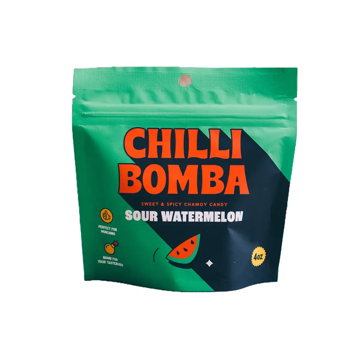 Sour Watermelon 4oz - Tangy Chamoy Chili Candy (Vegan, Halal)