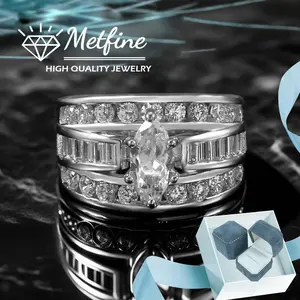 Elegant Princess Ring with Synthetic Moissanite – Versatile Engagement, Promise, and Wedding Ring for Women & Gift Box