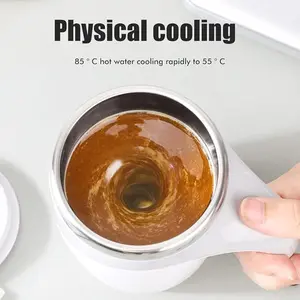 Automatic Magnetic Self Stirring Coffee Mug, Self Stirring Mug, Rechargeable Electric 304 Stainless Steel Cup, Coffee Cup with Lid,