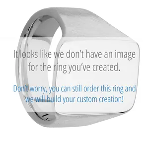 Large Rectangle signet ring (20x14.5mm) in Titanium, with a Wide style band, a Fuchsia Abalone inlay.