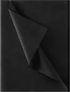 Black Tissue Paper for  Bags, 115 Sheets of 14 x 20 Inches Black Wrapping Paper,  Wrapping Tissue Paper Bulk for Crafts, Holiday, Birthday, Christmas, Party Decor and DIY Crafts
