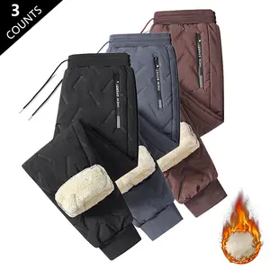 Manufacturer Wholesale Minimalist Fashion Casual Everyday Outdoor Windproof High-Efficiency Warmth Men's Fleece-Lined Cuffed Pants