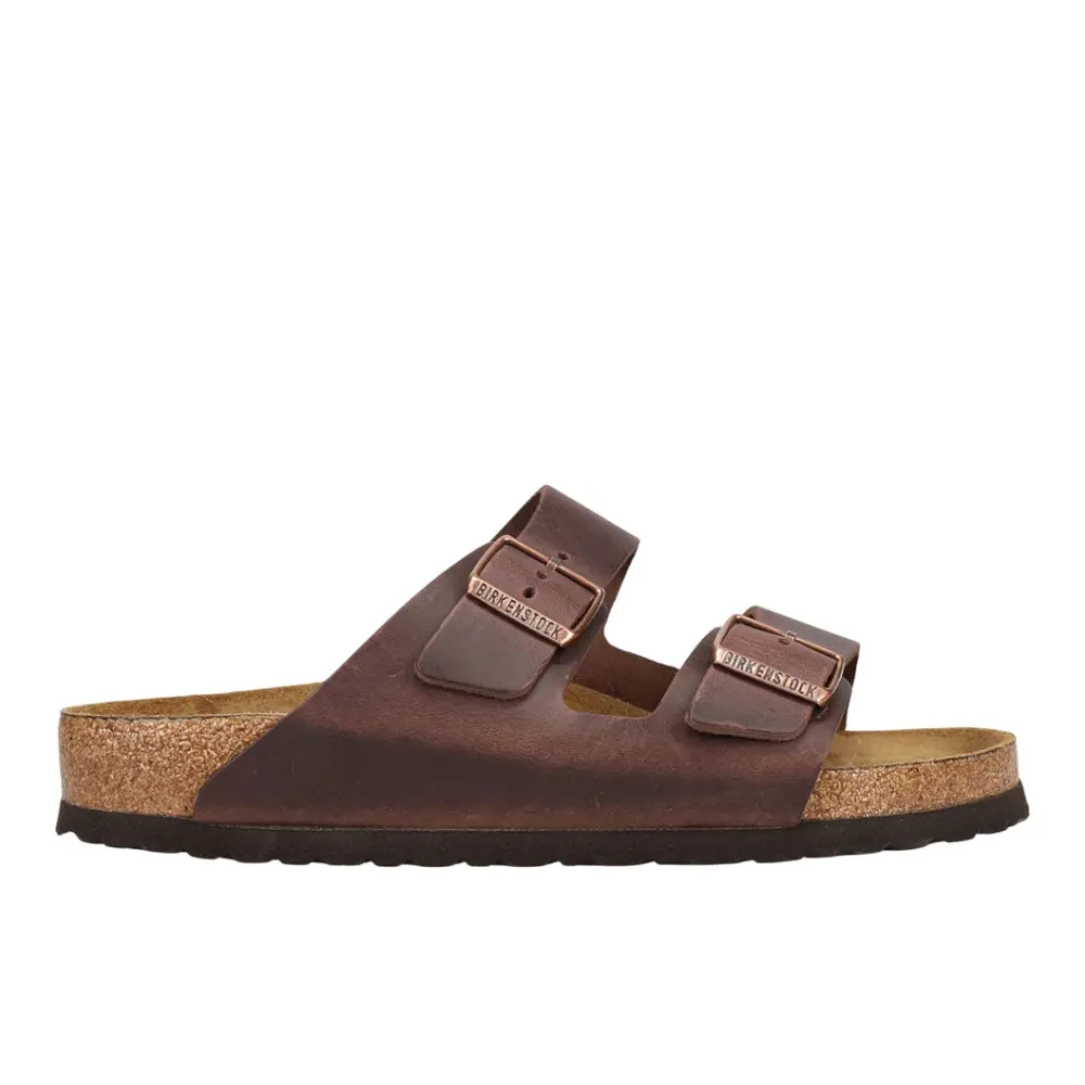 BIRKENSTOCK Mens Arizona Soft Footbed Oiled Leather Casual Sandals Casual - Brown