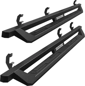 OEDRO Running Boards Compatible with 2019-2025 Chevy Silverado/GMC Sierra 1500, 2020-2025 Silverado/Sierra 2500HD 3500HD Double/Extended Cab, Black Powder Coated Side Steps, Off-Road Drop Nerf Bar