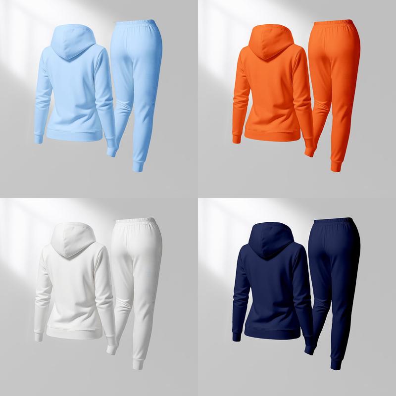 Women's Black Woman In Profile  Print Hoodie And Drawstring Track Pants Set, Casual Sportswear, Long-Sleeved Hooded Jacket And Pants, Suitable For Autumn And Winter, Everyday Wear, Indoor And Outdoor Sportswear, Casual Sportswear.