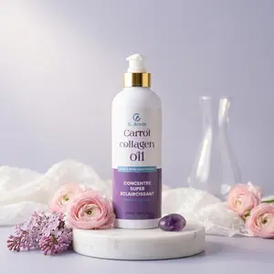 G. Annie Carrot Collagen Oil Face & Body Lotion – 500ml Hydrating Cream with Vitamin A & Collagen for Even Tone & Radiant Skin, French Fragrance, Lightweight & Fast-Absorbing