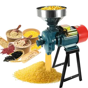 Electric Grain Grinder Mill 3000W, 110V Dry Cereals Grinder with Funnel, Commercial Electric Feed Mill Dry Grinder, Rice Corn Grain Coffee Wheat Feed Mill Flour Mill