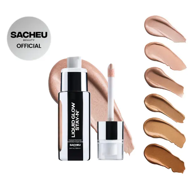 sacheu Liquid Glow STAY-N bronzer makeup - All-Day Illuminator to Glaze & Hydrate, Lightweight Radiance sacheu Liquid Glow STAY-N bronzer makeup - All-Day Illuminator to Glaze & Hydrate, Lightweight Radiance