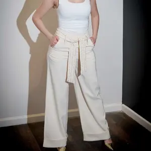 Luna Pearl Belted Wide Leg Pants