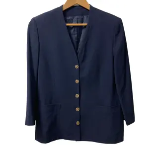 Pre-owned BURBERRY Others Small Leather Goods Burberrys No Collar Jacket Wool Jacket