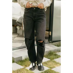 Jayli Denim-Washed Black