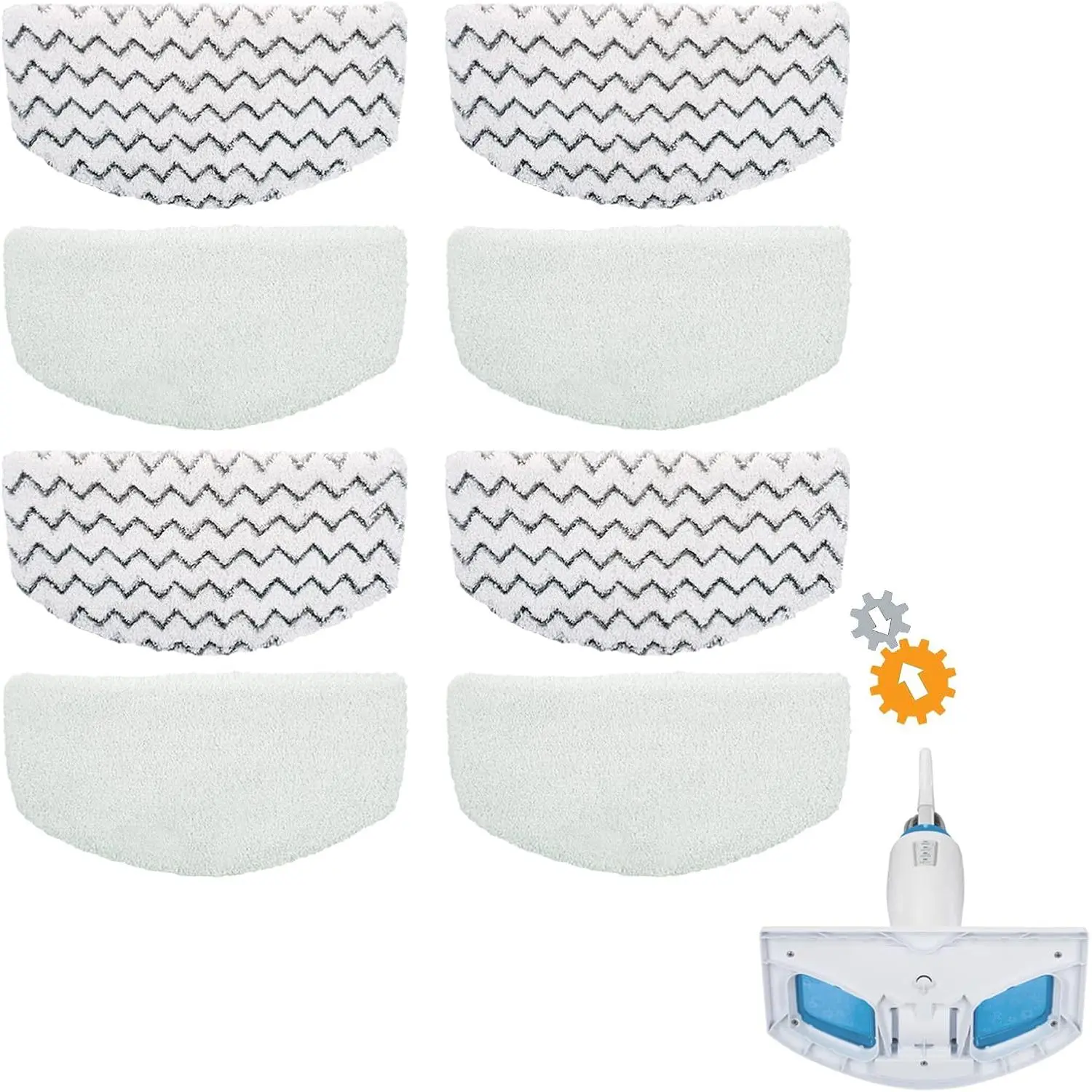 Steam Mop Pads for Bissell PowerFresh 1940 1806 Replacement Parts, 8 Pack