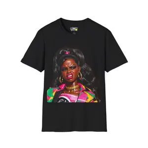Disgusted Black Doll Meme Retro 90s Attitude Portrait Novelty Unisex T-Shirt