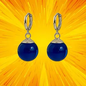 DBZ Potara Earrings, Dark Blue, Gohan cosplay