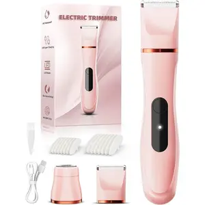 Hair Removal Epilators Bikini Trimmer for Women, Painless Waterproof Electric Foil Shaver Razors for Facial Leg Body Armpit, Ceramic Blade with USB Charging Dock, Travel Grooming Gift for Her