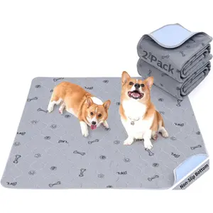 Washable Pee Pads  Dogs, 2Pack  Puppy Pads, Absorbent Whelping Pads with  Print, Non-Slip  Pet  Pads  Couch, Crate, Potty  18x24
