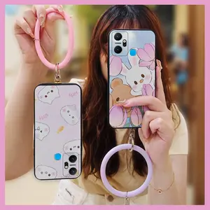 Back Cover Soft Case Phone Case For infinix X6823/Smart6 Plus Russia/india heat dissipation Ring Waterproof Solid Color Dirt-resistant Funny Creative Cartoon Personality Youth