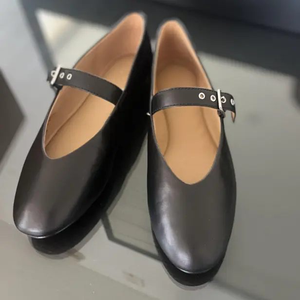 Madewell The Remy Mary Jane Flat Women's Ballet Shoes Leather Black