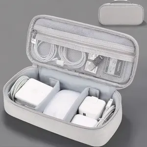 Electronics Travel Organizer Bag, Durable Pouch, 1 Count Portable Carrying Case for Cables, Charger and Cords, External Power Bank & Hard Drive, Travel Accessories