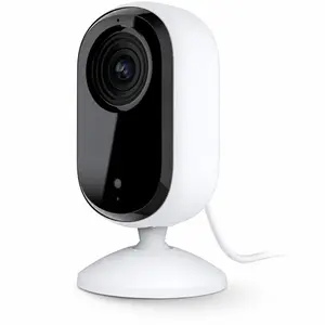 Essential Indoor Security Camera 2K (2nd Gen, 2023 Release) – Wired Plug-In Home Security Camera with Person Recognition, Animal Detection, 2K HD Video, Automated Privacy Shield, 1-Month Secure Plan Trial, White (1 Camera)