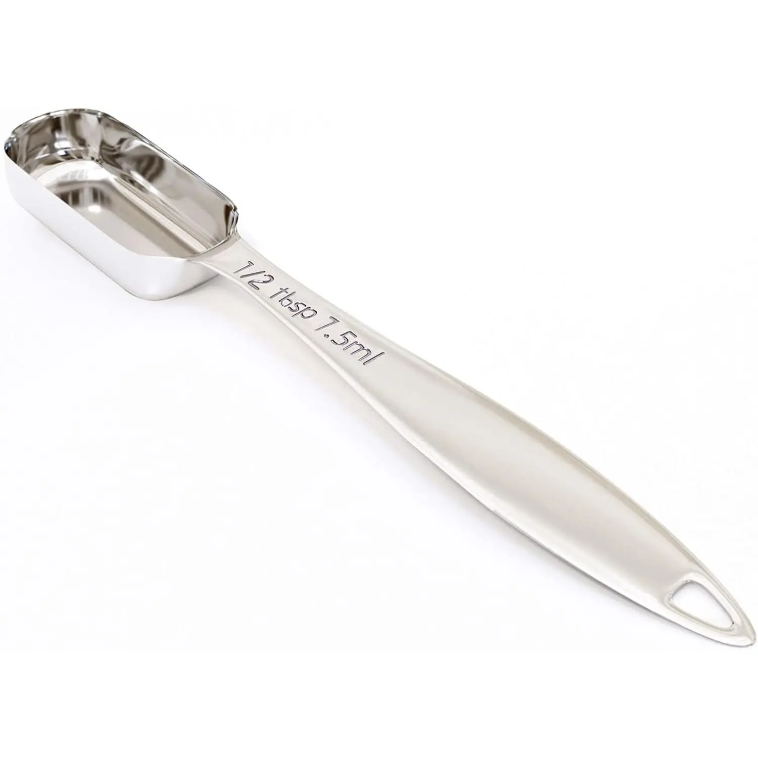 1PCS Stainless Steel Long Handle Measuring Spoon - 1/2 Tablespoon (1.5tsp, 7.5ml) Metal Kitchen Utensils for Spice Measuring, Individual Kitchen Gadget, Scale