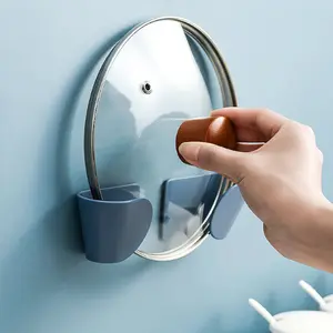 Kitchen Non porous Pot Lid Rack Wall mounted Pot Lid Storage Rack Multi functional Size Universal Cutting Plate Pot Lid Storage