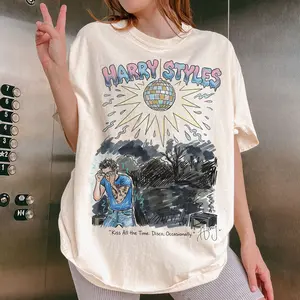 Comfort Colors Kiss All The Time Disco Occasionally Women Baby Tee – Harry Album Merch Shirt.