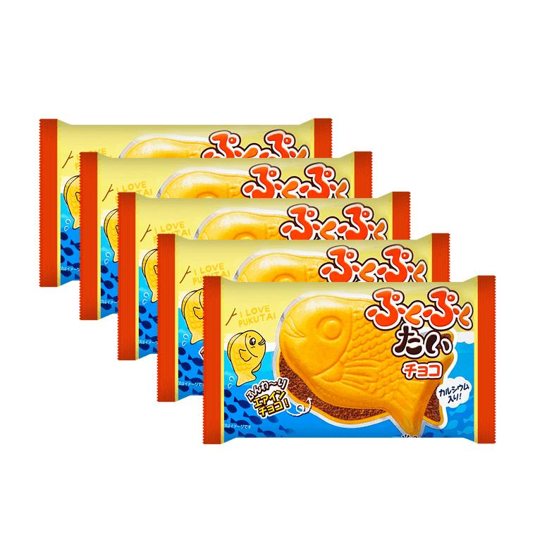 MEITO Puku-Puku Taiyaki Chocolate Flavor 5pcPuku Puku Lucky Fish ...