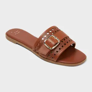 Women’s Tamar Sandals with Memory Foam Insole - A New Day Cognac 6