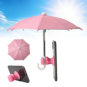 Magnetic Phone Sunshade Umbrella, Universal Phone Shade Cover, Beach Pool Accessory, Travel Essential, Outdoor UV Protection, Rainproof Small Umbrella, Sun Parasol Umbrella