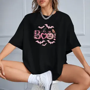 Men's Pure Cotton Long Sleeve T-Shirt, Asymmetrical Cami Top, Fun Original Bat-Pumpkin/By-Faith Flower/Horror Movie Villains Graphics, Comfortable Casual Wear for Parties